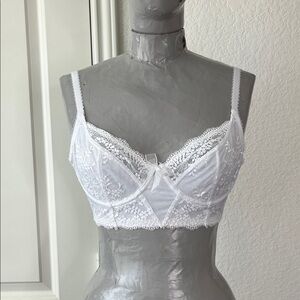 Pour Moi Lace Plunge Flora Longline Underwired Bra 14809